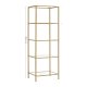VASAGLE bokhylle, m. 5 hyller - herdet glass og gullstl
