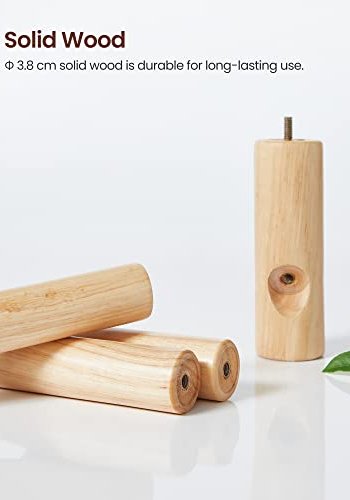 VASAGLE stum tjener, m. 8 kroker, 3 hydealternativer - hvit gummitre