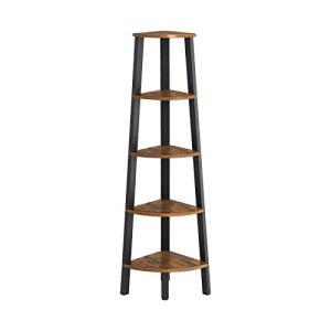 VASAGLE hjrnereol, m. 5 hylder - brun spnplade og sort stl