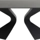 KARE DESIGN Gloria Black Ceramic spisebord, rektangulr - sort mineralmarmor og sort stl (200x100)