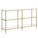 VASAGLE konsollbord, m. 2 hyller - herdet glass og gullstl (130x30)