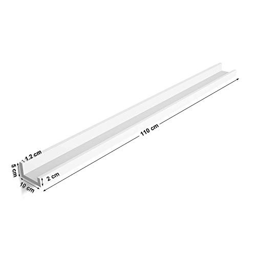 SONGMICS flytende hylle - hyglans hvit MDF