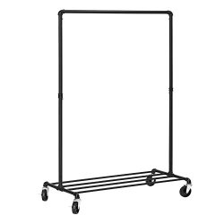 Heavy Duty t�jstativ, m. 1 hylde og hjul - sort st�l