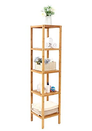 SONGMICS hylle, m. 5 hyller - naturlig bambus