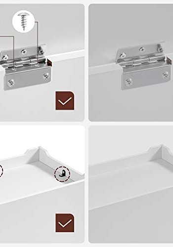 VASAGLE  bnk, m. opbevaring - mat hvid spnplade (100x40)
