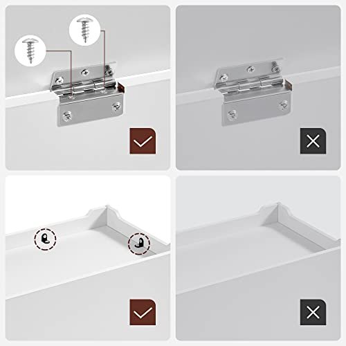 VASAGLE  bnk, m. opbevaring - mat hvid spnplade (100x40)