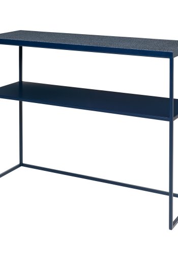 BROSTE COPENHAGEN Tilde Konsolentisch, mit Ablage – dunkelblaues Eisen