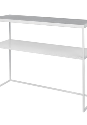 BROSTE COPENHAGEN Tilde Konsolentisch, mit Regal - hellgraues Eisen