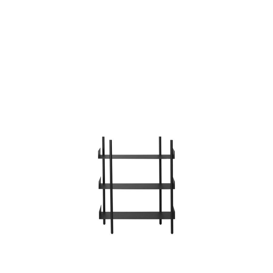 BROSTE COPENHAGEN Nobuko Niedrige Beine für Bücherregal zum Selbstbauen – schwarzes Eisen (2er-Set)