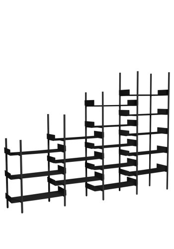 BROSTE COPENHAGEN Nobuko Modulares Regal zum Bauen Ihres eigenen Bücherregals – schwarzes Eisen