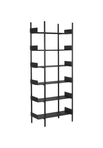 BROSTE COPENHAGEN Nobuko Modulares Regal zum Bauen Ihres eigenen Bücherregals – schwarzes Eisen
