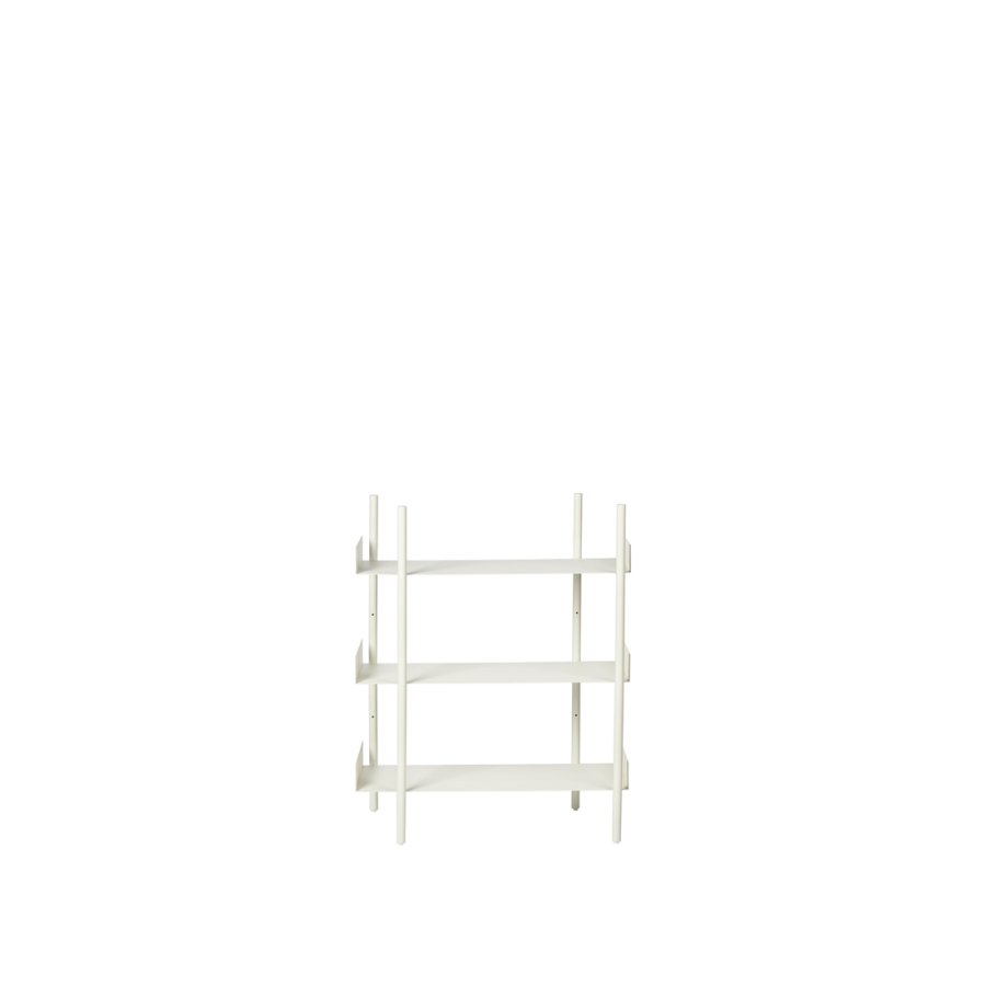 BROSTE COPENHAGEN Nobuko Niedrige Beine für Bücherregal zum Selbstbauen – weißes Eisen (2er-Set)