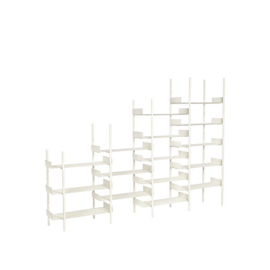 BROSTE COPENHAGEN Nobuko Modulares Regal zum Bauen Ihres eigenen Bücherregals – weißes Eisen