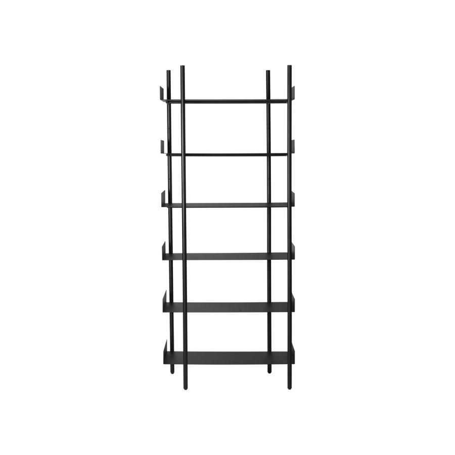 BROSTE COPENHAGEN Nobuko Extra hohe Beine für selbstgebautes Bücherregal – schwarzes Eisen (2er-Set)