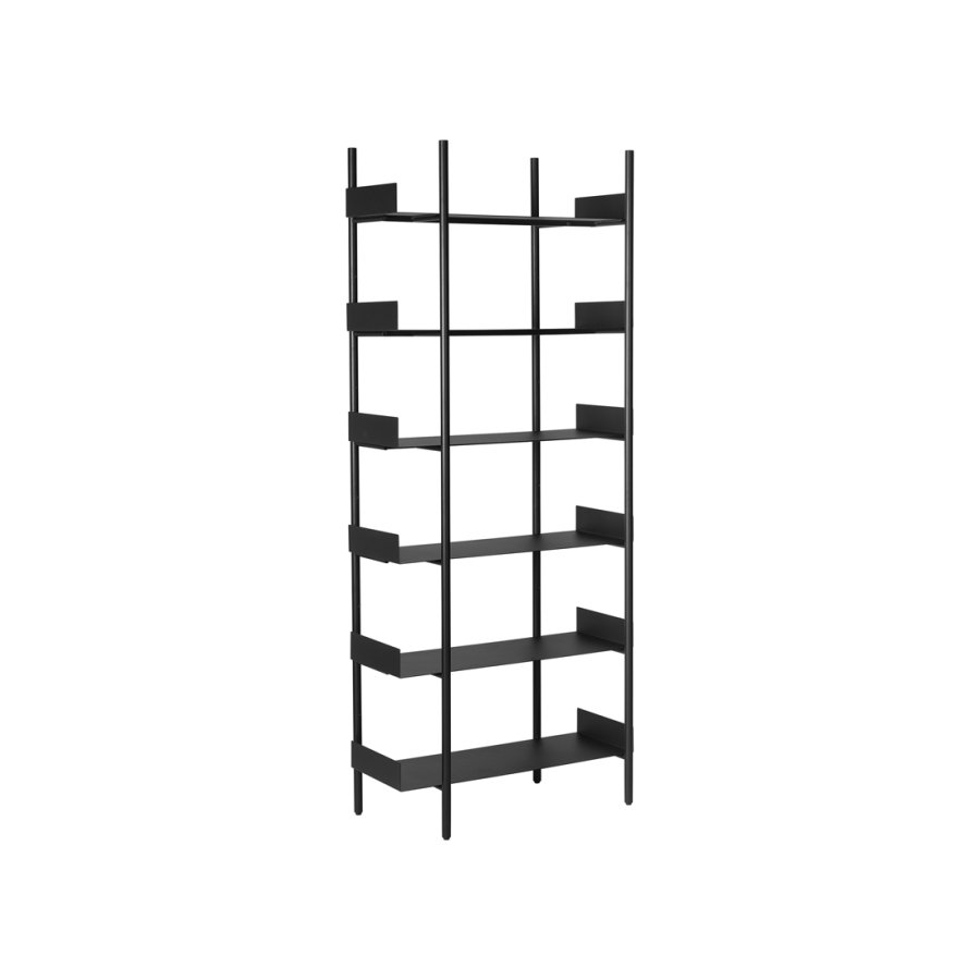 BROSTE COPENHAGEN Nobuko Extra hohe Beine für selbstgebautes Bücherregal – schwarzes Eisen (2er-Set)