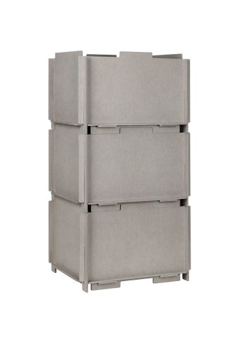 BROSTE COPENHAGEN Stacie Aufbewahrungsbox, stapelbar – graues MDF (34x44)