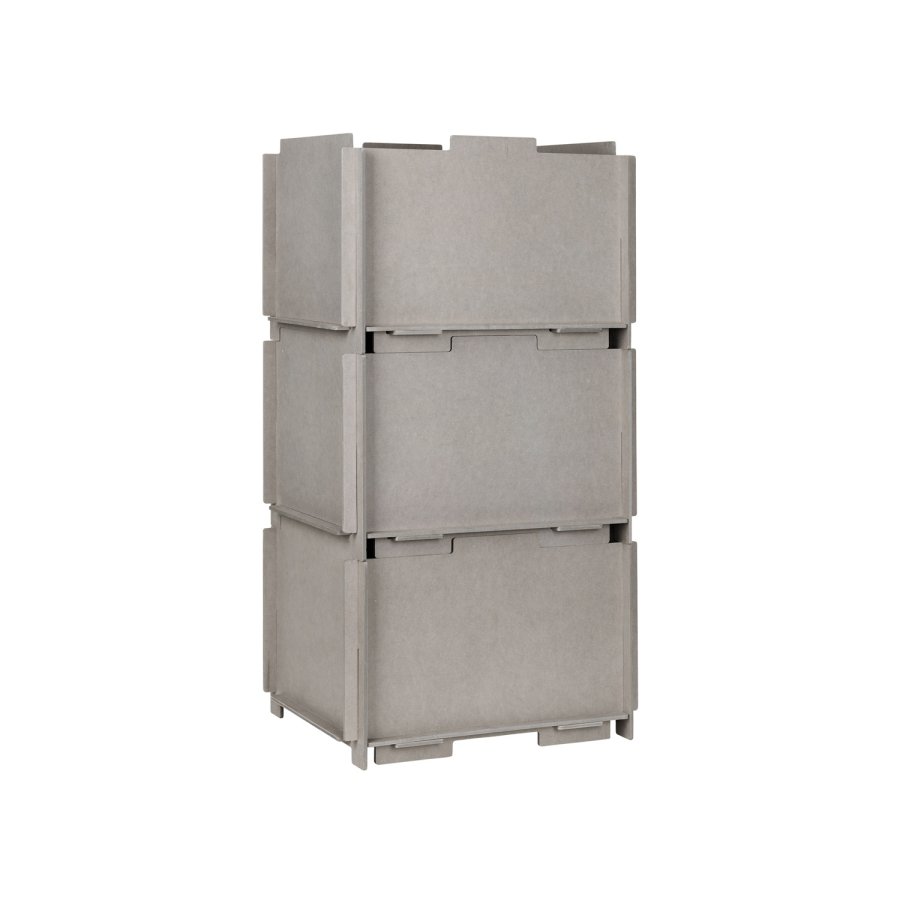 BROSTE COPENHAGEN Stacie Aufbewahrungsbox, stapelbar – graues MDF (34x44)