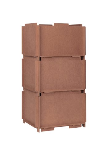 BROSTE COPENHAGEN Stacie Aufbewahrungsbox, stapelbar – braunes MDF (34 x 44)
