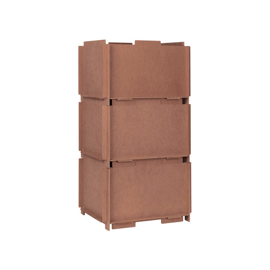 BROSTE COPENHAGEN Stacie Aufbewahrungsbox, stapelbar – braunes MDF (34 x 44)