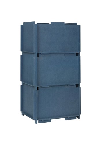 BROSTE COPENHAGEN Stacie Aufbewahrungsbox, stapelbar – blaues MDF (34 x 44)