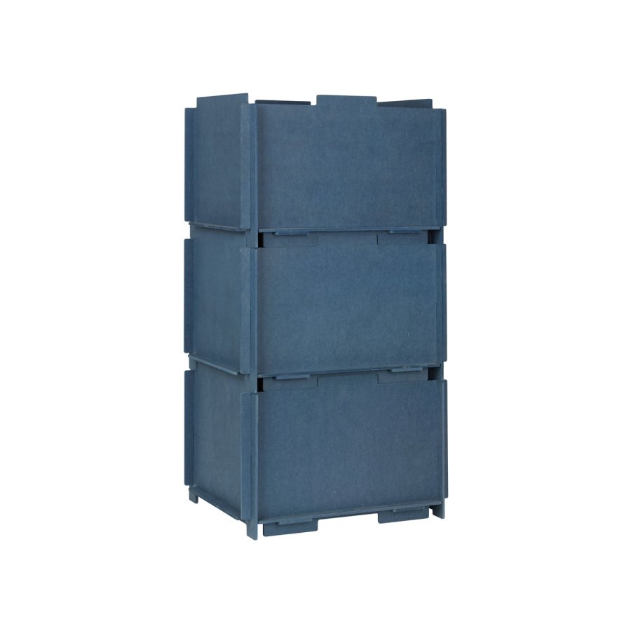BROSTE COPENHAGEN Stacie Aufbewahrungsbox, stapelbar – blaues MDF (34 x 44)