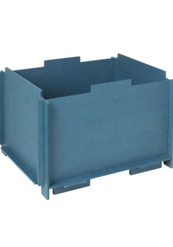 BROSTE COPENHAGEN Stacie Aufbewahrungsbox, stapelbar – blaues MDF (34 x 44)