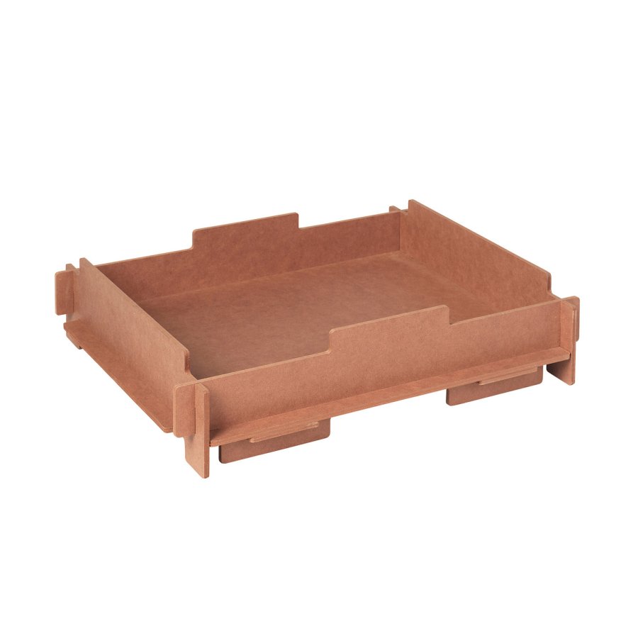BROSTE COPENHAGEN Stacie Tablett, stapelbar – braunes MDF (34x44)
