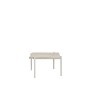 BROSTE COPENHAGEN Elaine sidobord, fyrkantigt - benvit askfanér och metall (54x54)