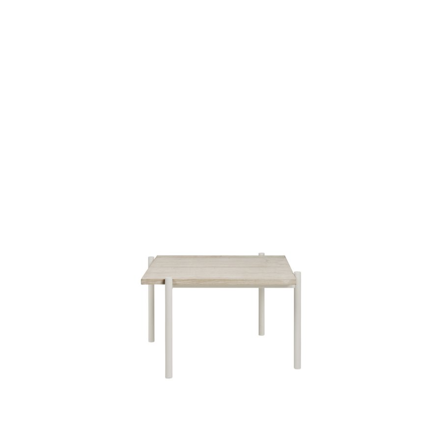 BROSTE COPENHAGEN Elaine sidebord, firkantet - off white ask finer og metall (54x54)