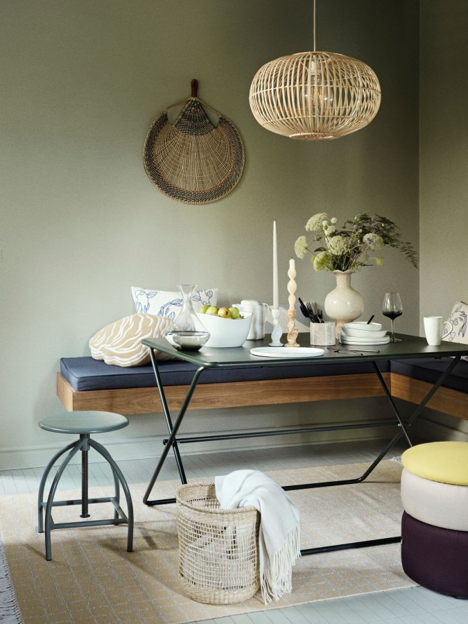 BROSTE COPENHAGEN Eden hagebord, rektangulrt - skogsgrnt stl (120x70)