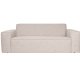 ZUIVER Bor 2,5-seters sofa - latte polyester og tre