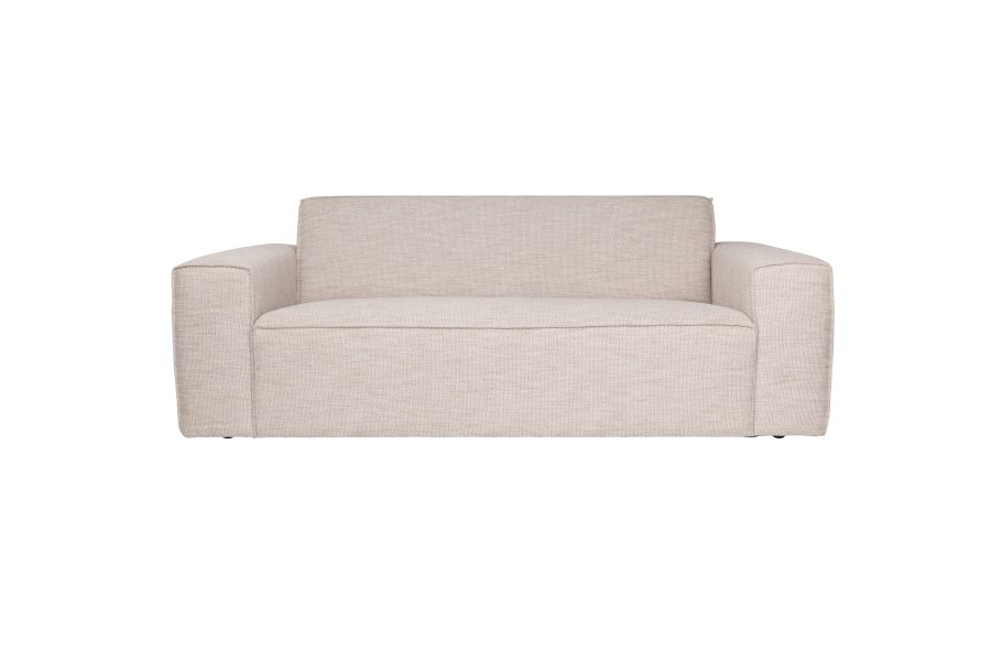 ZUIVER Bor 2,5-seters sofa - latte polyester og tre