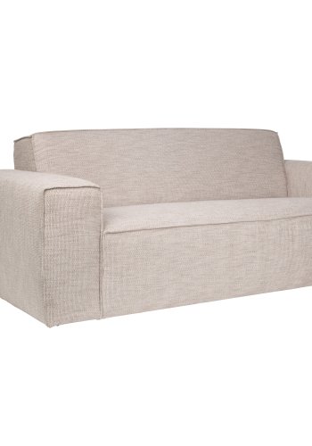 ZUIVER Bor 2,5-seters sofa - latte polyester og tre