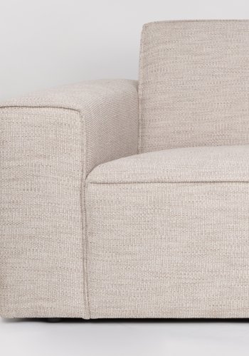 ZUIVER Bor 2,5-seters sofa - latte polyester og tre