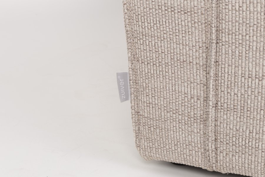 ZUIVER Bor 2,5-seters sofa - latte polyester og tre