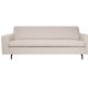 ZUIVER Jean 2,5-seters sofa - latte polyester og stl