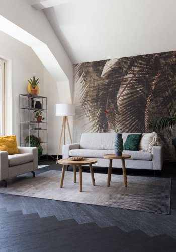 ZUIVER Jean 2,5-seters sofa - latte polyester og stl