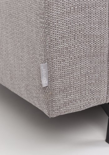 ZUIVER Jean 2,5-seters sofa - gr polyester og stl
