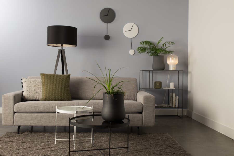 ZUIVER Jean 2,5-seters sofa - gr polyester og stl