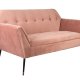 DUTCHBONE Kate 2-seters sofa - rosa leire flyelsstoff og svart jern