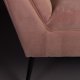 DUTCHBONE Kate 2-seters sofa - rosa leire flyelsstoff og svart jern