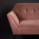 DUTCHBONE Kate 2-seters sofa - rosa leire flyelsstoff og svart jern