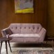 DUTCHBONE Kate 2-seters sofa - rosa leire flyelsstoff og svart jern