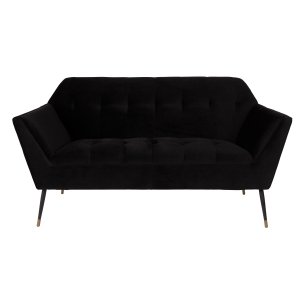 DUTCHBONE Kate 2 pers. sofa - sort fljl stof og sort jern