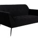 DUTCHBONE Kate 2-seters sofa - svart flyelsstoff og svart jern