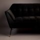 DUTCHBONE Kate 2-seters sofa - svart flyelsstoff og svart jern