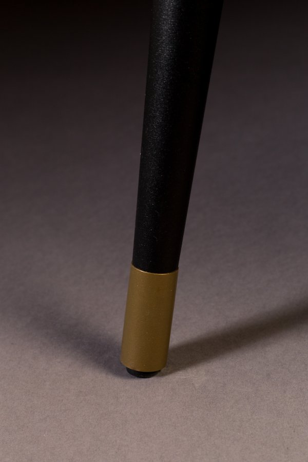 DUTCHBONE Kate 2-seters sofa - dypbl flyelsstoff og svart jern