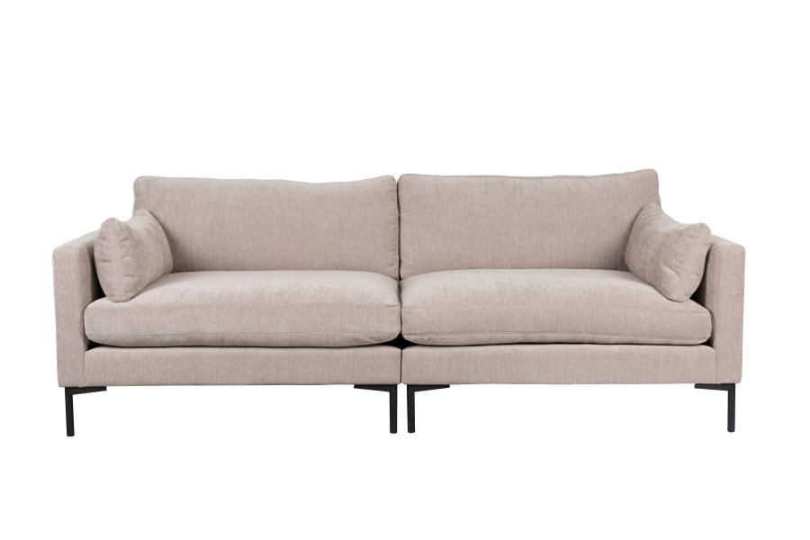 ZUIVER Sommer 3-seters sofa - latte polyester og stl