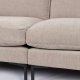 ZUIVER Sommer 3-seters sofa - latte polyester og stl