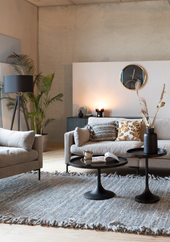 ZUIVER Sommer 3-seters sofa - latte polyester og stl